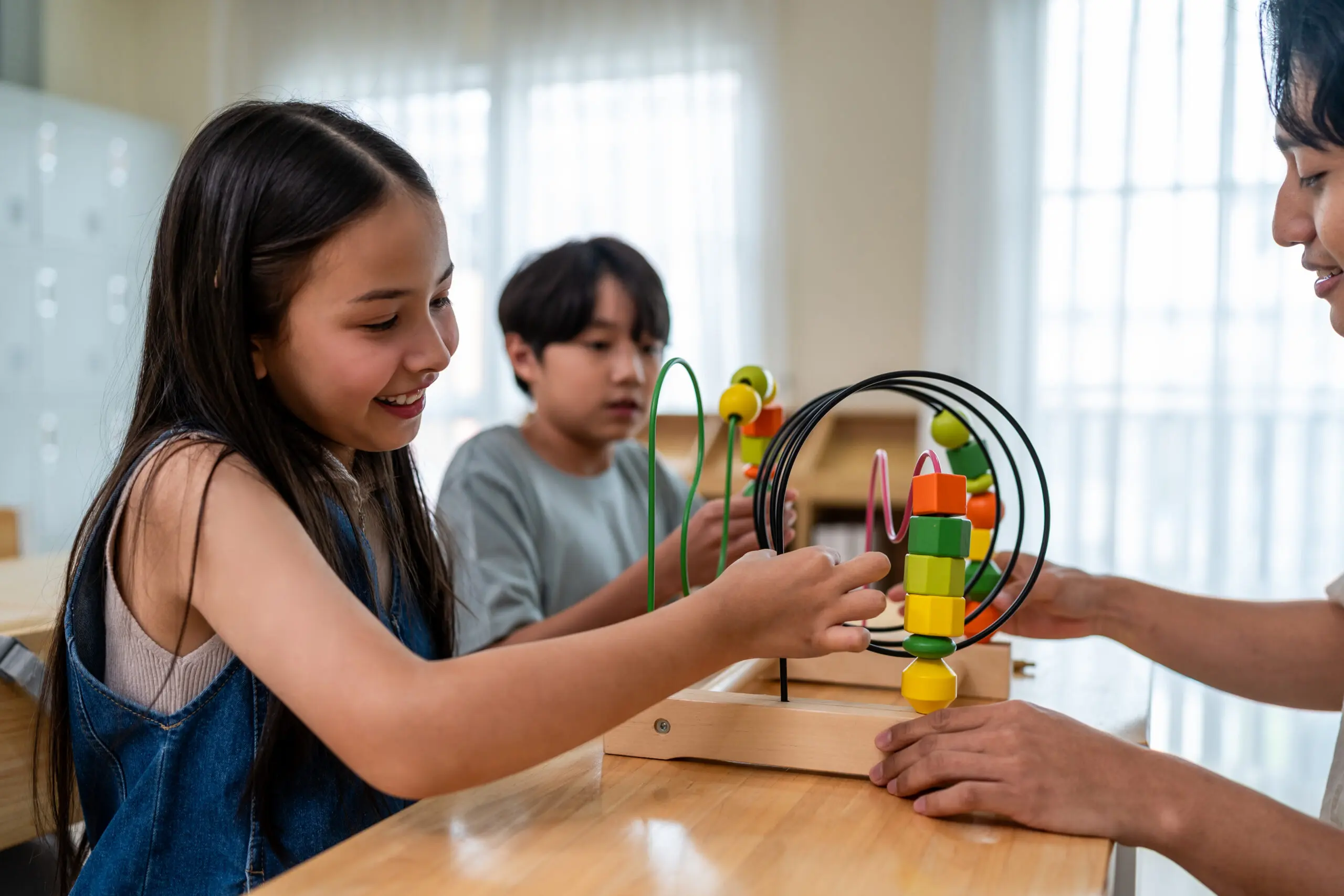 Teacher educating students in a classroom